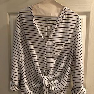 Never worn Halogen striped shirt!!